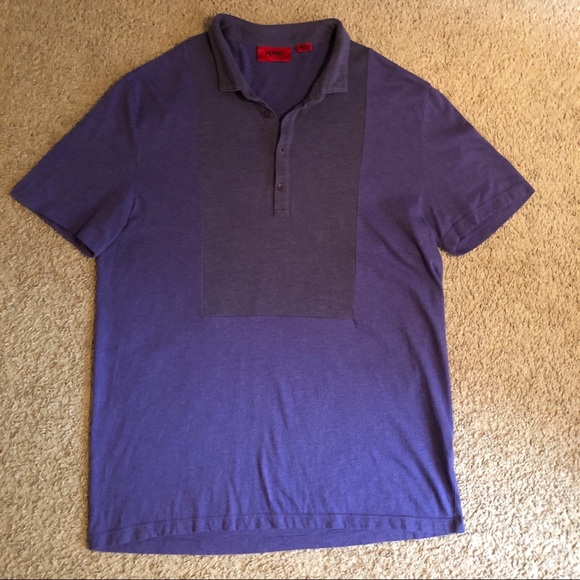 purple hugo boss shirt